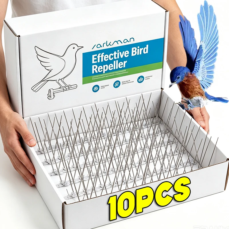 10/1PCS Stainless Steel Effective Bird Repeller Bird Spikes for Garden Fence Window Anti Bird Repellents Spikes Pigeon Deterrent