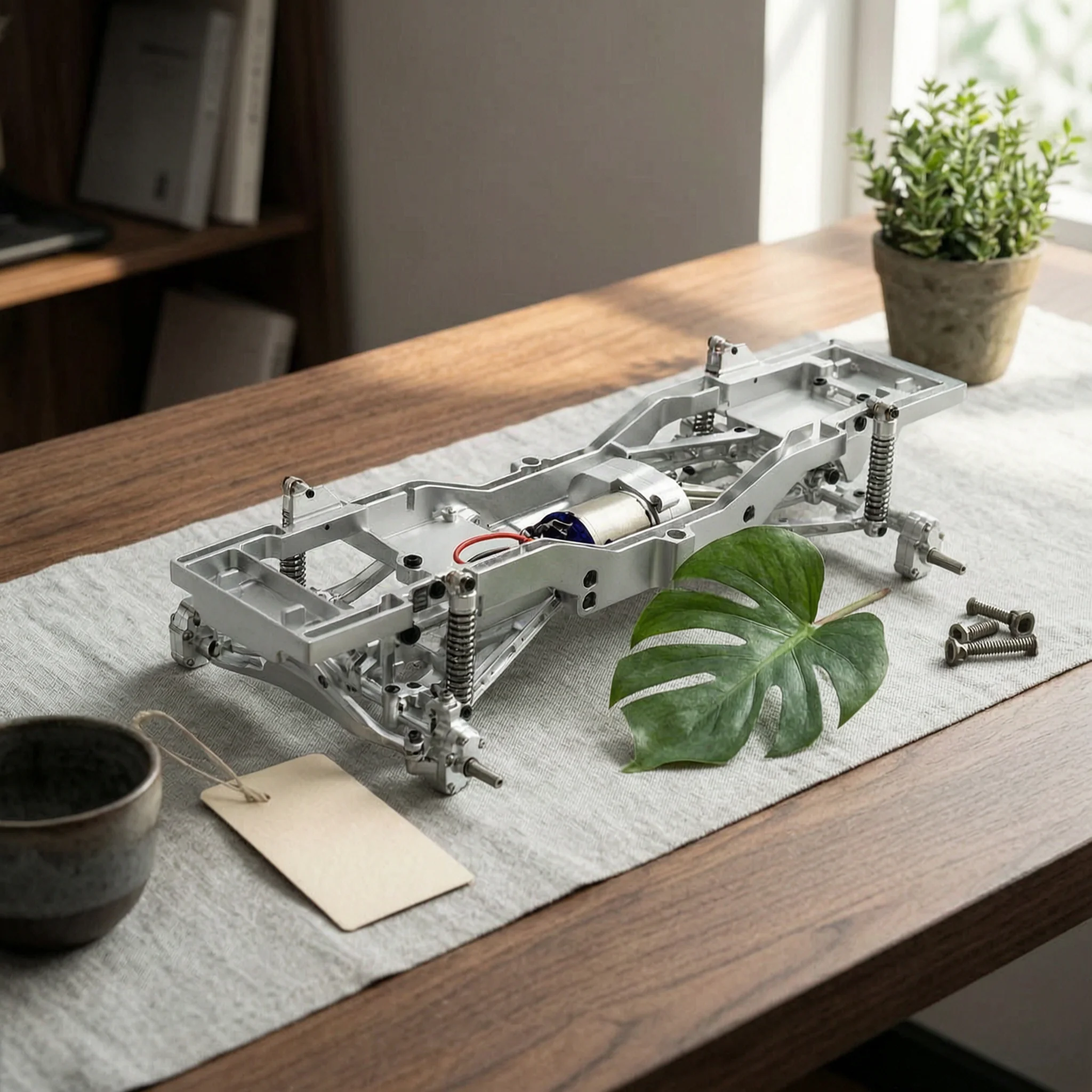 Chasis RC 1 12 Metal Construction Low Center of Gravity Portal Axles Easy to Install Chassis for Tank 300