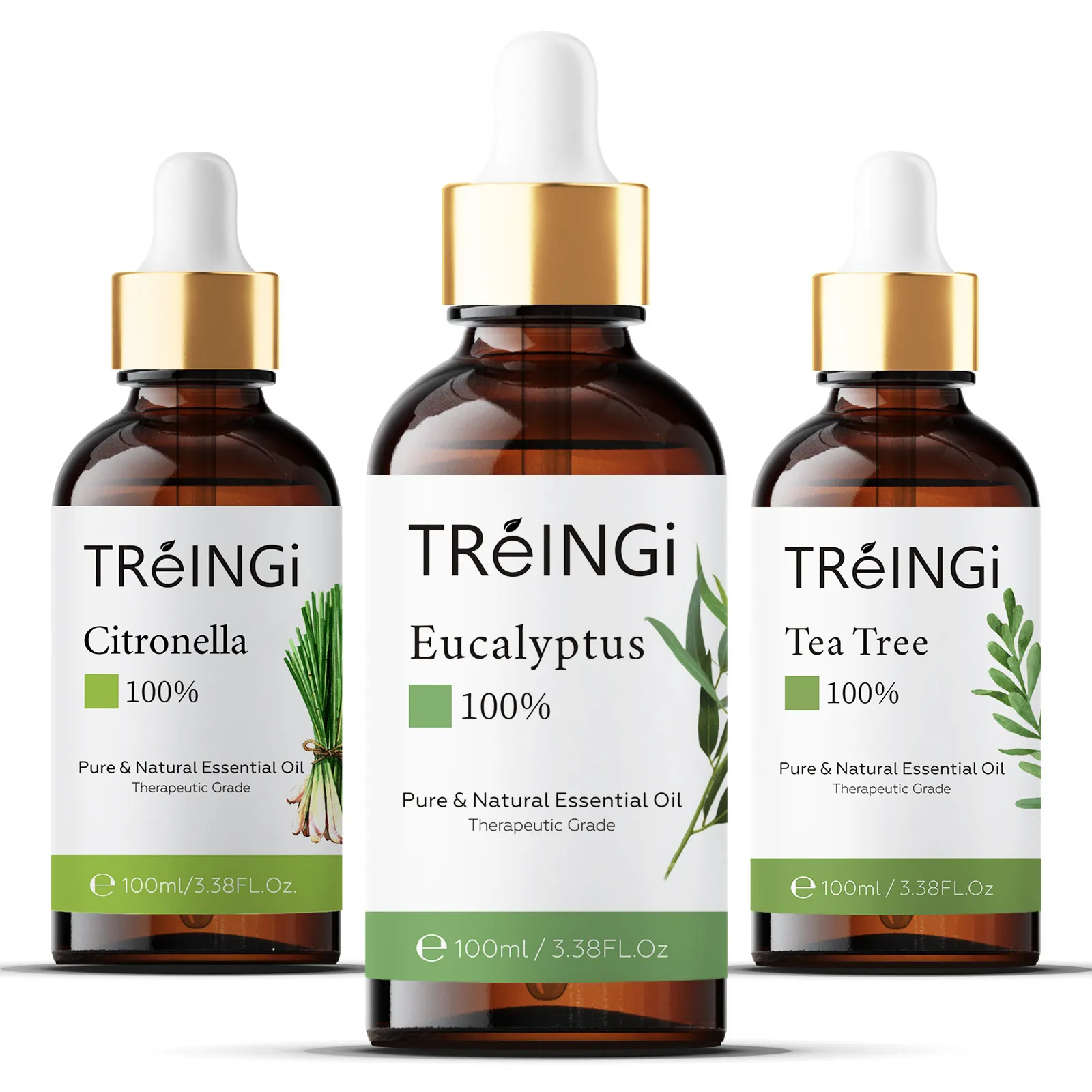 Pure Natural Eucalyptus Essential Oil Aromatic Essential Oils for Aromatherapy Diffusers Lemongrass Lemon Tea Tree Citronella