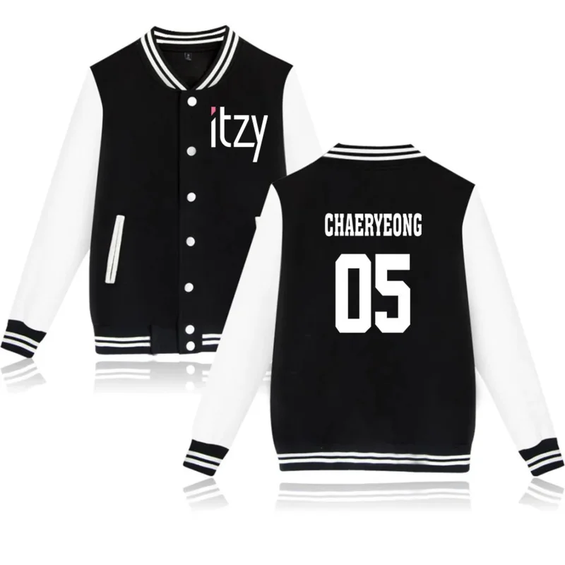 K Pop Kpop Itzy Album Vrouwen Hoodies Sweatshirt Chaeryeong Yuna Ryujin Lia Yeji Honkbaljack Vrouwen Bomberjack K-POP Kleding