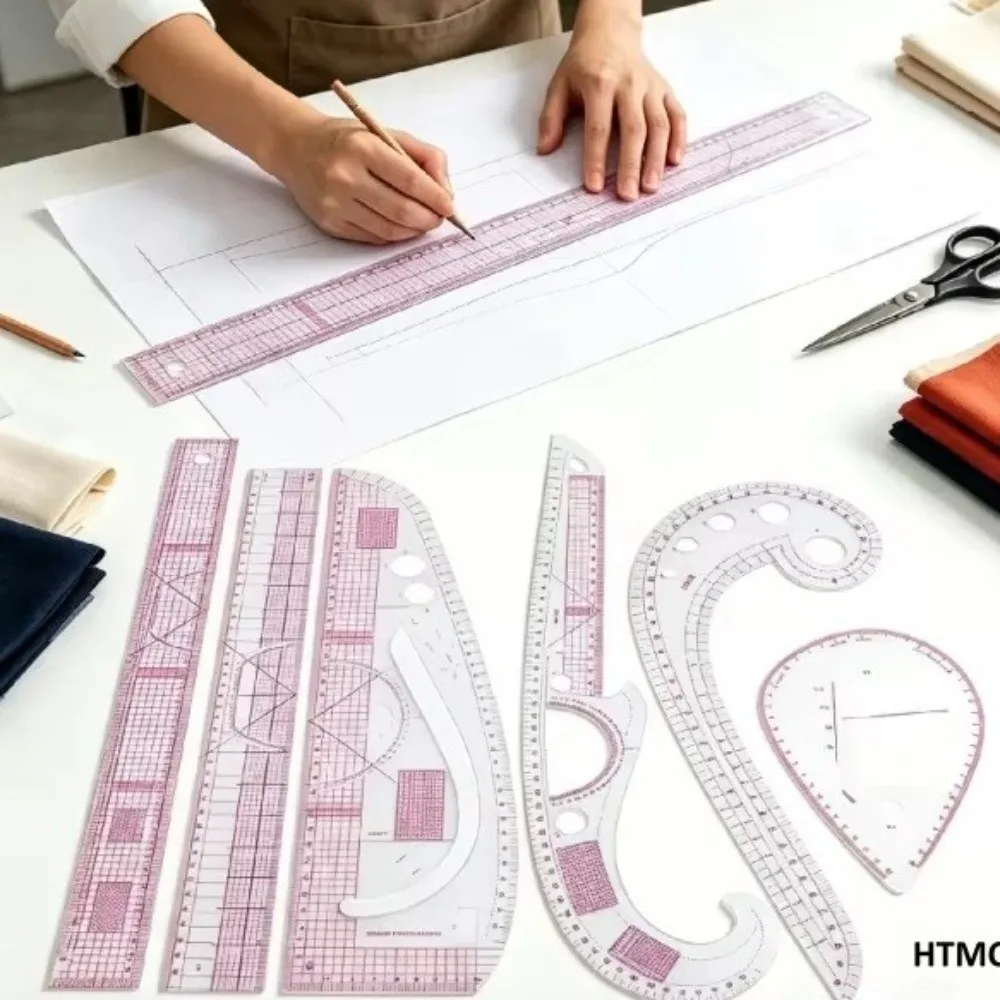 Flexible French Curve Ruler Clear Lines High Precision Sewing Ruler Complete Tools Plastic Dressmaking Ruler Pattern Drafting