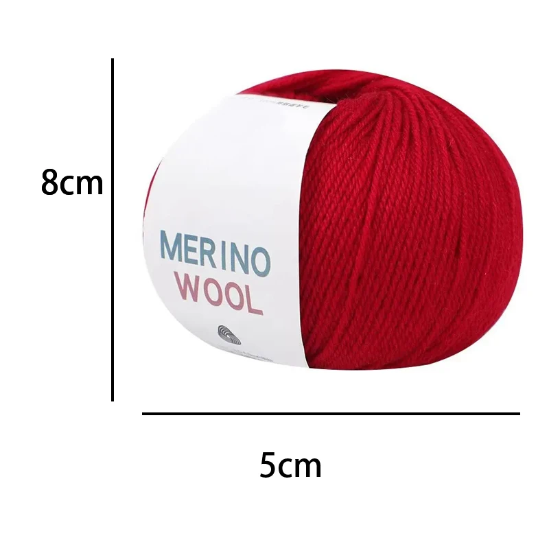 Merino Pure Wool Yarn Handmade DIY Woven Scarf Hat Morandi Color Medium Thick Stick Needle Hand Knitted Yarn Ball