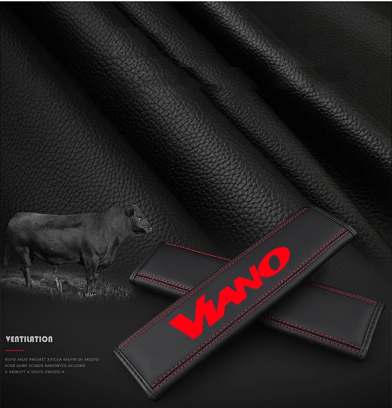 

Top leather material automotive seat belt cover shoulder protector For Mercedes-Benz Viano W639