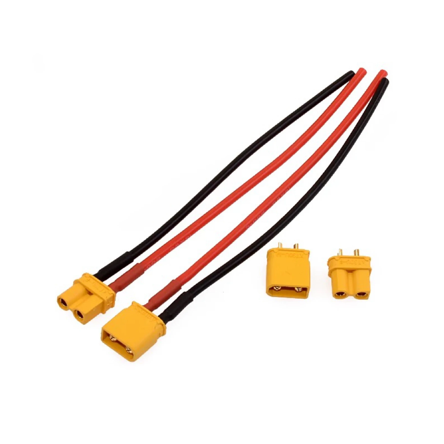 

XT30U-F/M Female Male Connector Gold plated Plug 15A For RC Lipo Battery Rc Drone Airplane Accessories charging connection cable