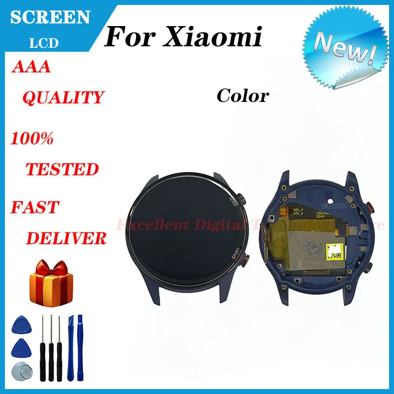 Per Xiaomi Mi Watch Color Sports Display LCD Touch Screen Digitizer Assembly parti di riparazione di ricambio XMWTCL02 LCD