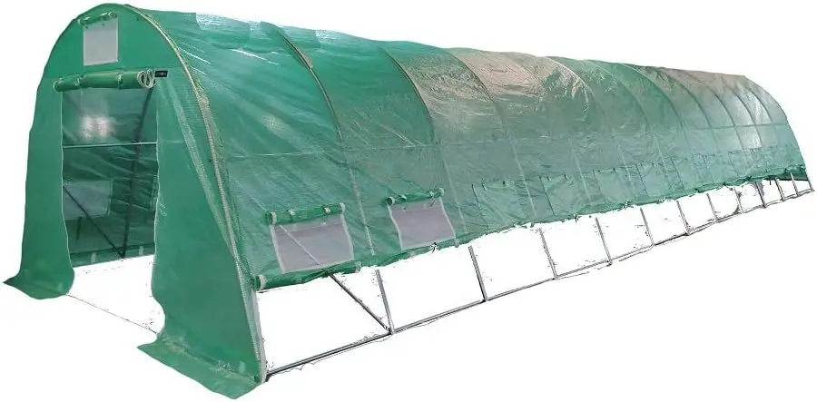 Delta 40'x13 Greenhouse (Weighing 265 lbs), Heavy Duty Hothouse Nursery,Large Walk-in Tunnel Design Greenhouses for Outdoor