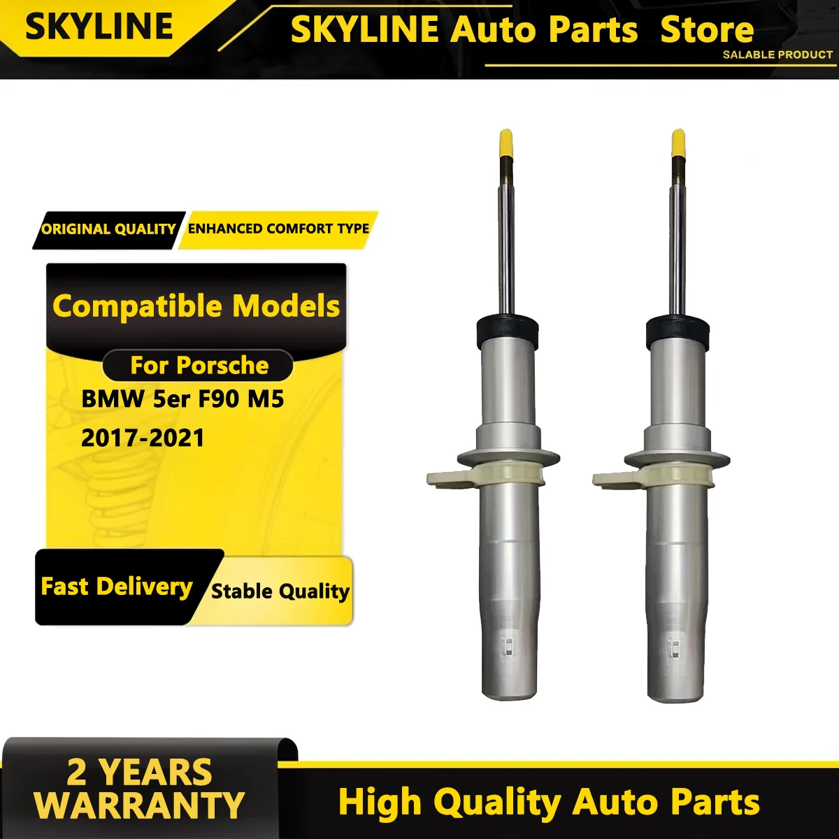 SKYLINE 2X For BMW 5er F90 M5 2017-2021 Front L&R Air Suspension Shock Cores w/EDC
