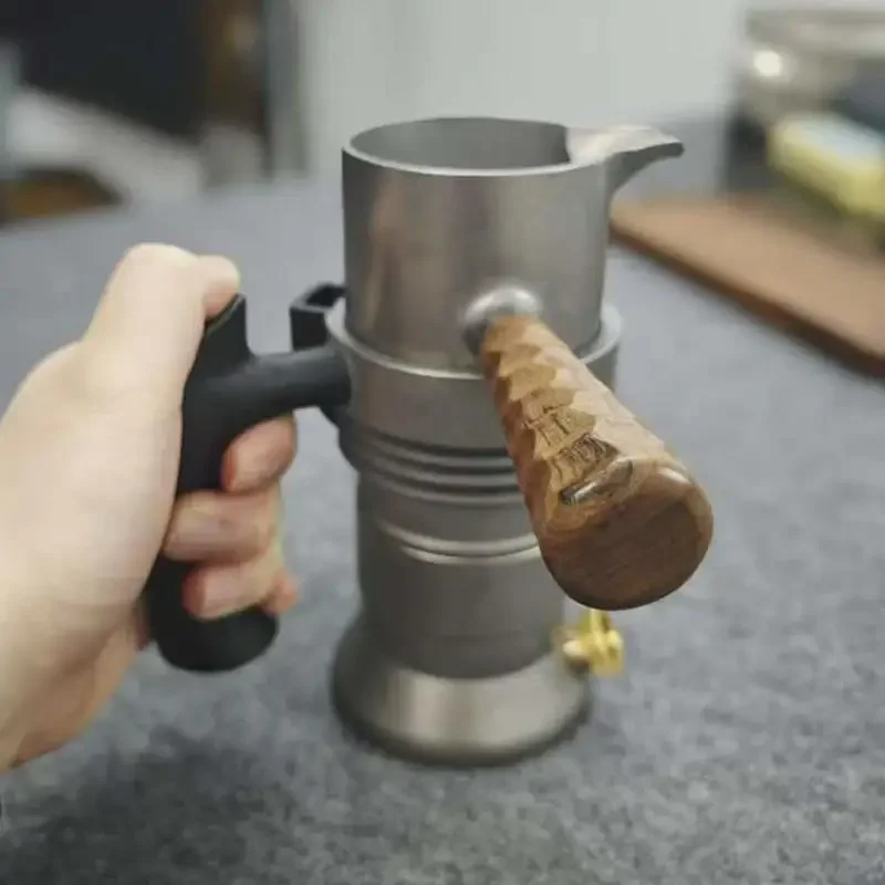 

for9Barista [Pro] Italian Coffee Pot High Pressure Stainless Steel Semi-Automatic Jet Steam Extraction, Camping