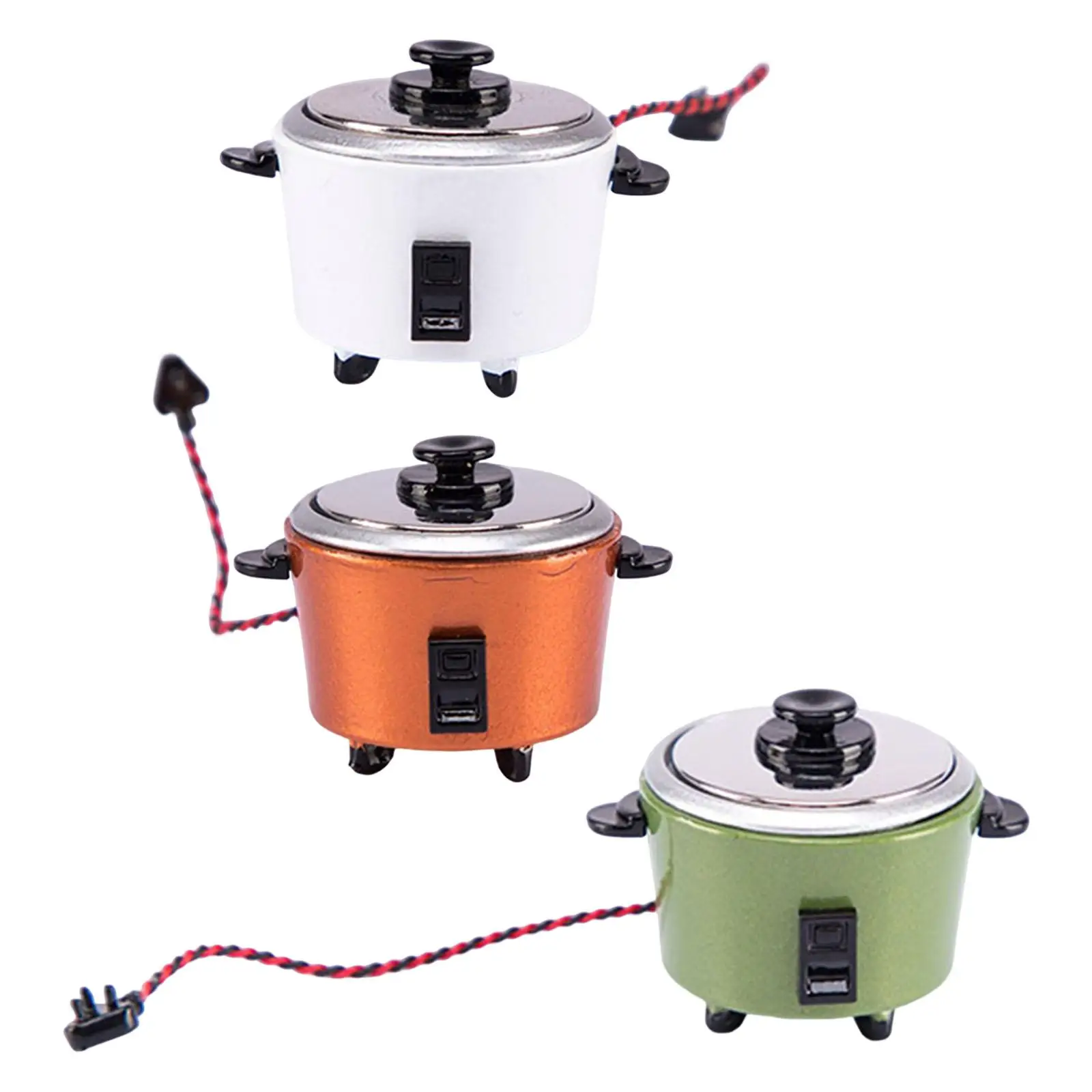 1:12 Scale Dollhouse Rice Cooker Model DIY Ornaments Exquisite Workmanship,