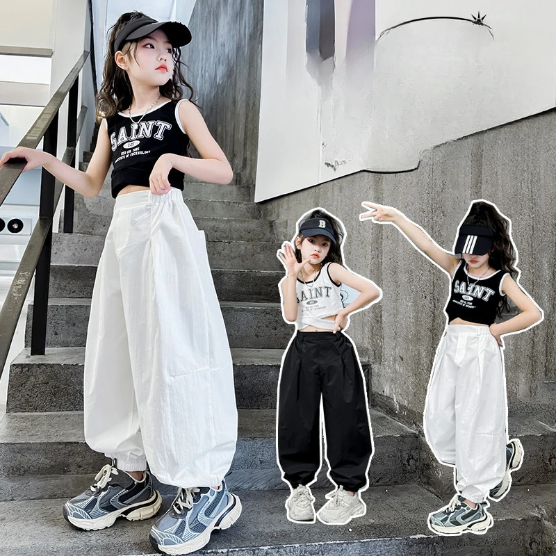 

Girls T-shirt Children 2024 New Spring and Summer Top Clothes Simple Casual Style All-match T-shirt Korean Simple Style