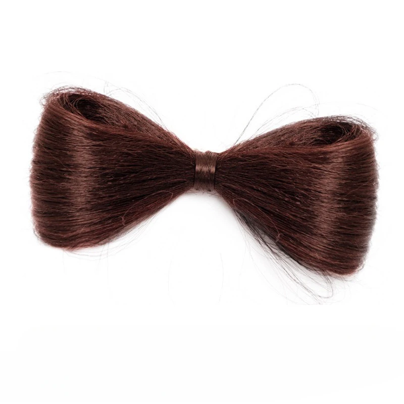 2 Pcs Children\'s New Korean Fashion Bow Ball Hair Clip Girls Go Out Cute Simulation Hair Hottie Lazy Hair Fluffy Magic Wig