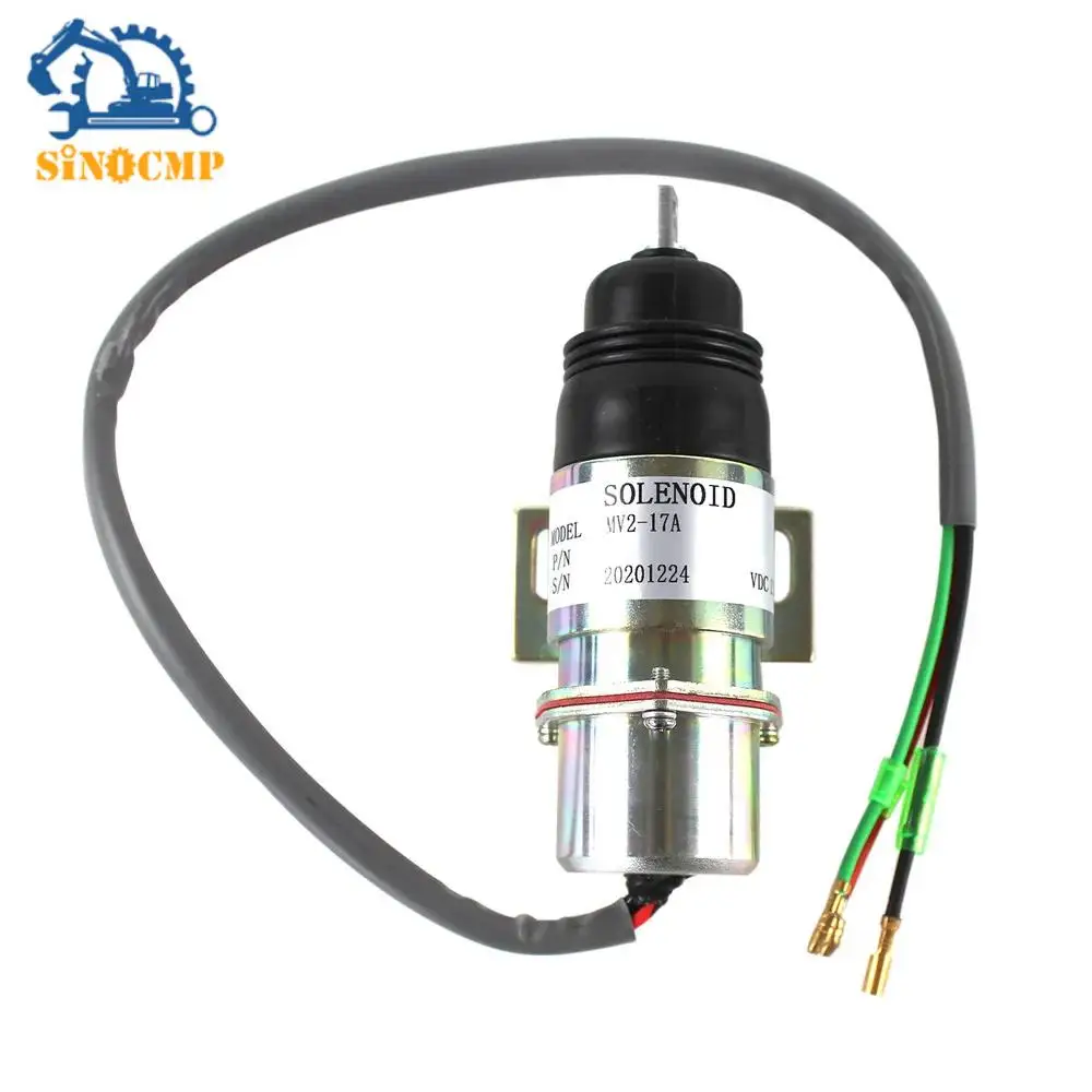 1PC 12V Shutoff Solenoid Valve MV2-17A MV217A 1819100520 For 4JG1 4JG2 6BG1 6BB1 FD115-6 FORK LIFT TRUCKS