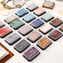 20 Colors Big Ink Pad Oil Planner Scrapbooking Silicone Stamp Concave Waist Color Ink Pad Creative DIY Journal Stationery