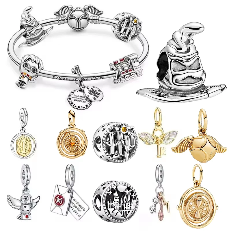 2025New Hot البيع هاري بوتر خرز تميمة استرخى الأصلي صالح الأفعى الفضة سوار قلادة الخرز Diy بها بنفسك مجوهرات النساء هدية #1