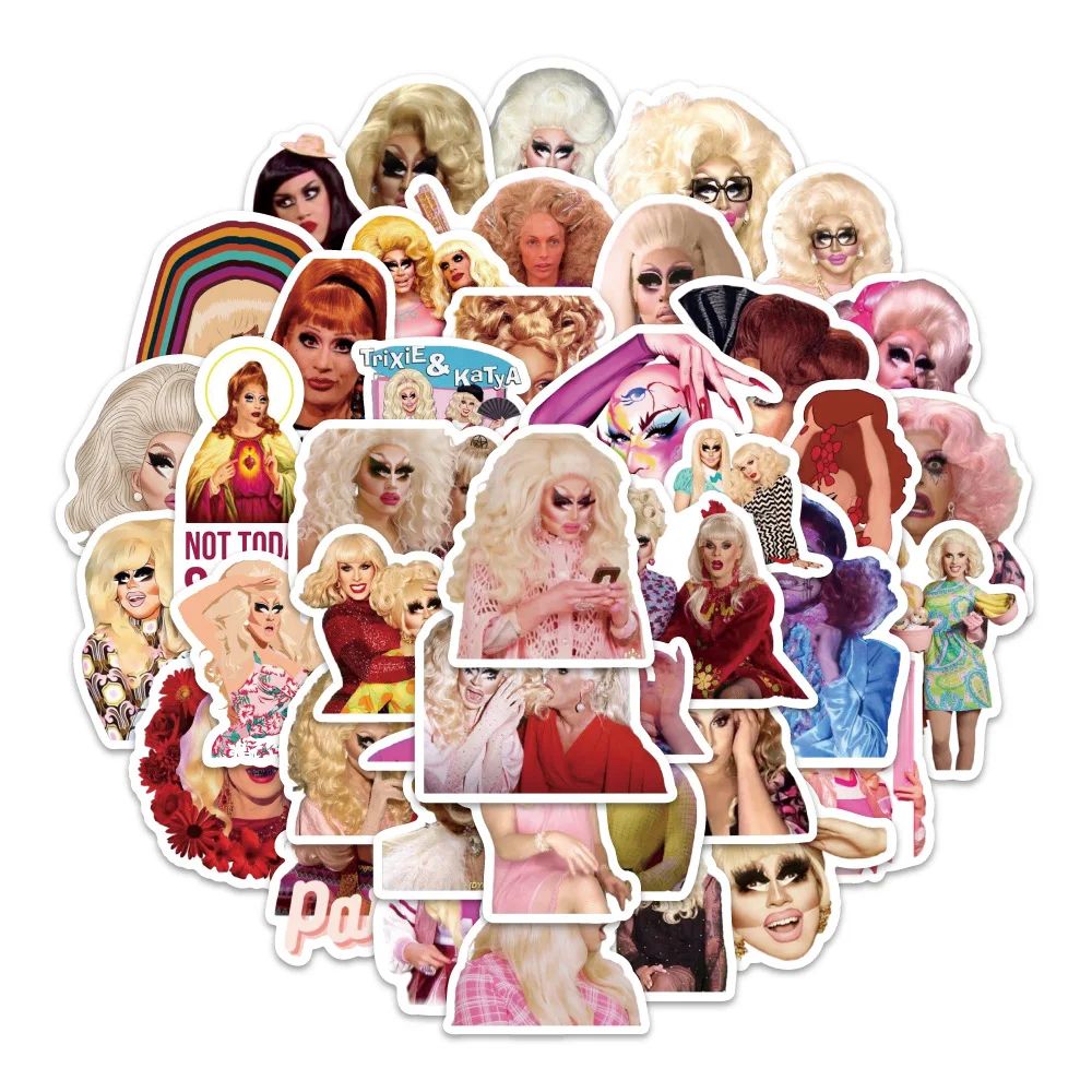 54PCS RuPauls Drag Race TV Show Aufkleber Auto Motorrad Reise Gepäck Gitarre Kühlschrank Laptop DIY Lustige Graffiti Aufkleber Geschenk – Detail 3