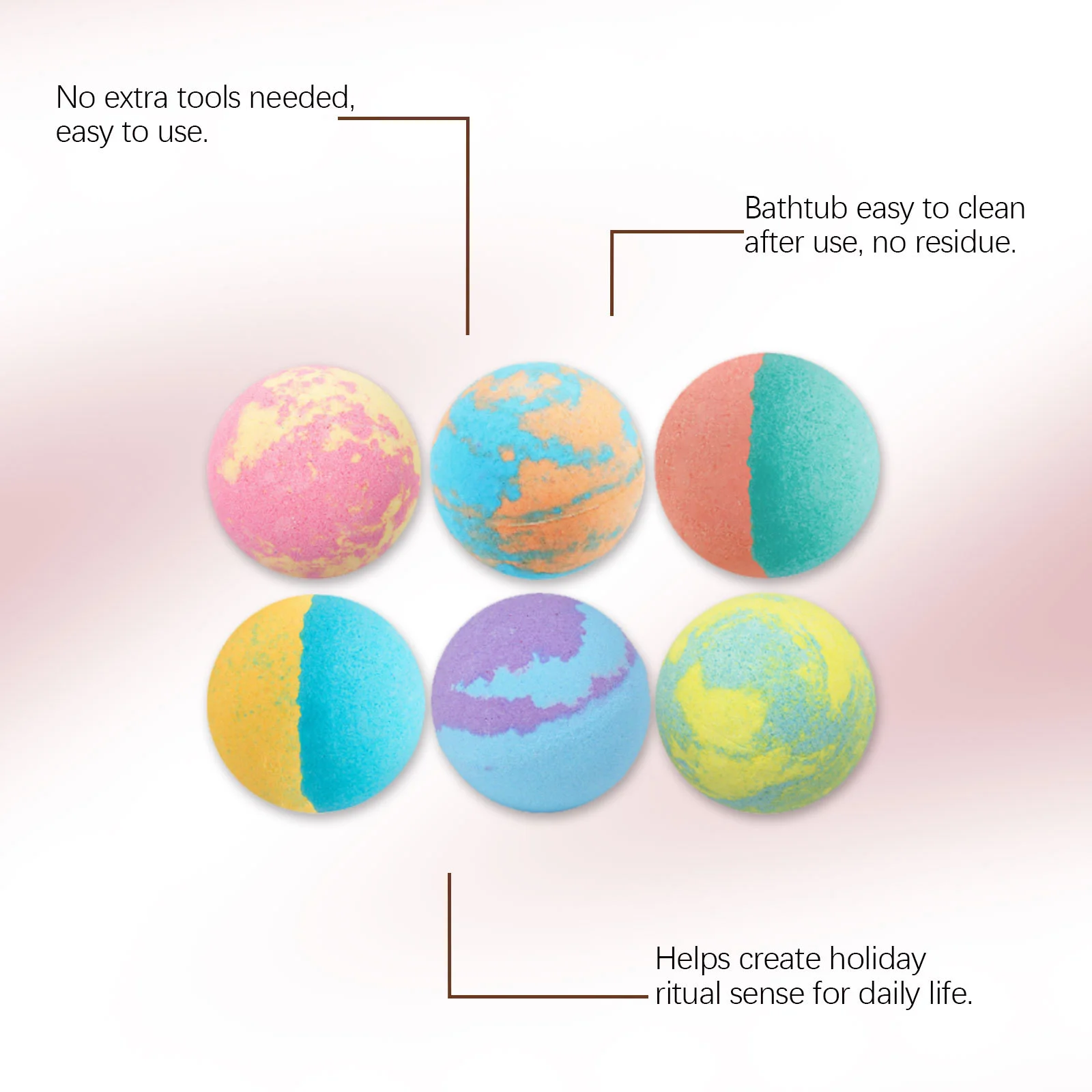 Christmas Bubble Bath Ball Gift Box Relaxing Moisturizing Dry Skin Fatigue Relief Smoothing Colorful Salt Ball Bubble Bombs Set