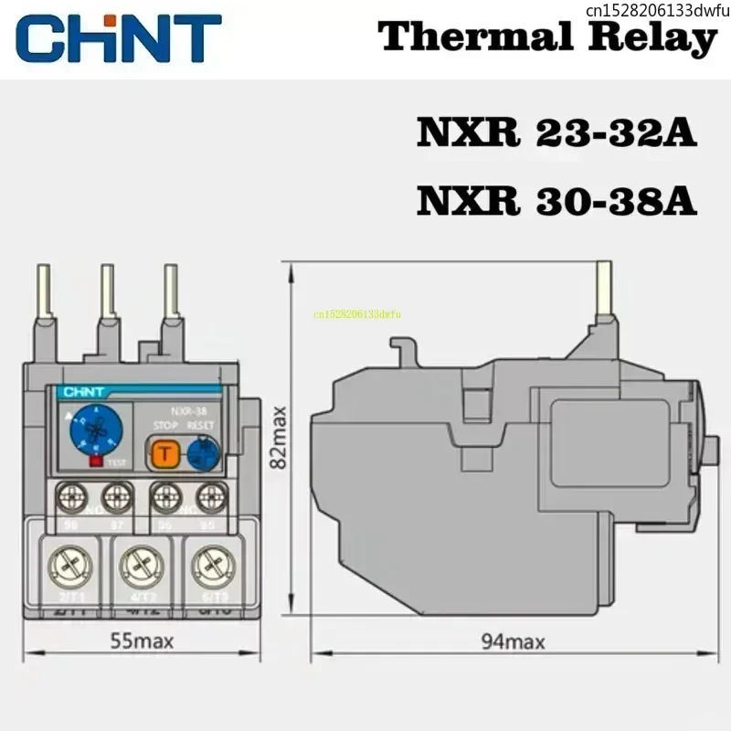 Original Genuine CHINT NXR-38 23A-32A 30A-38A Thermal Overload Relay for NXC series AC Contactor 32A 38A