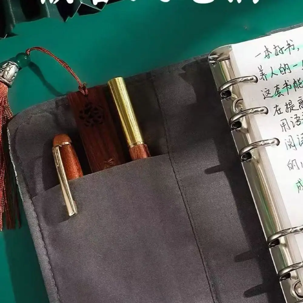 90Sheets Flower Cloth Notebook Chinese Style To Do List Loose-leaf Notebook Stationery Blank Grid Office Notebook Classification