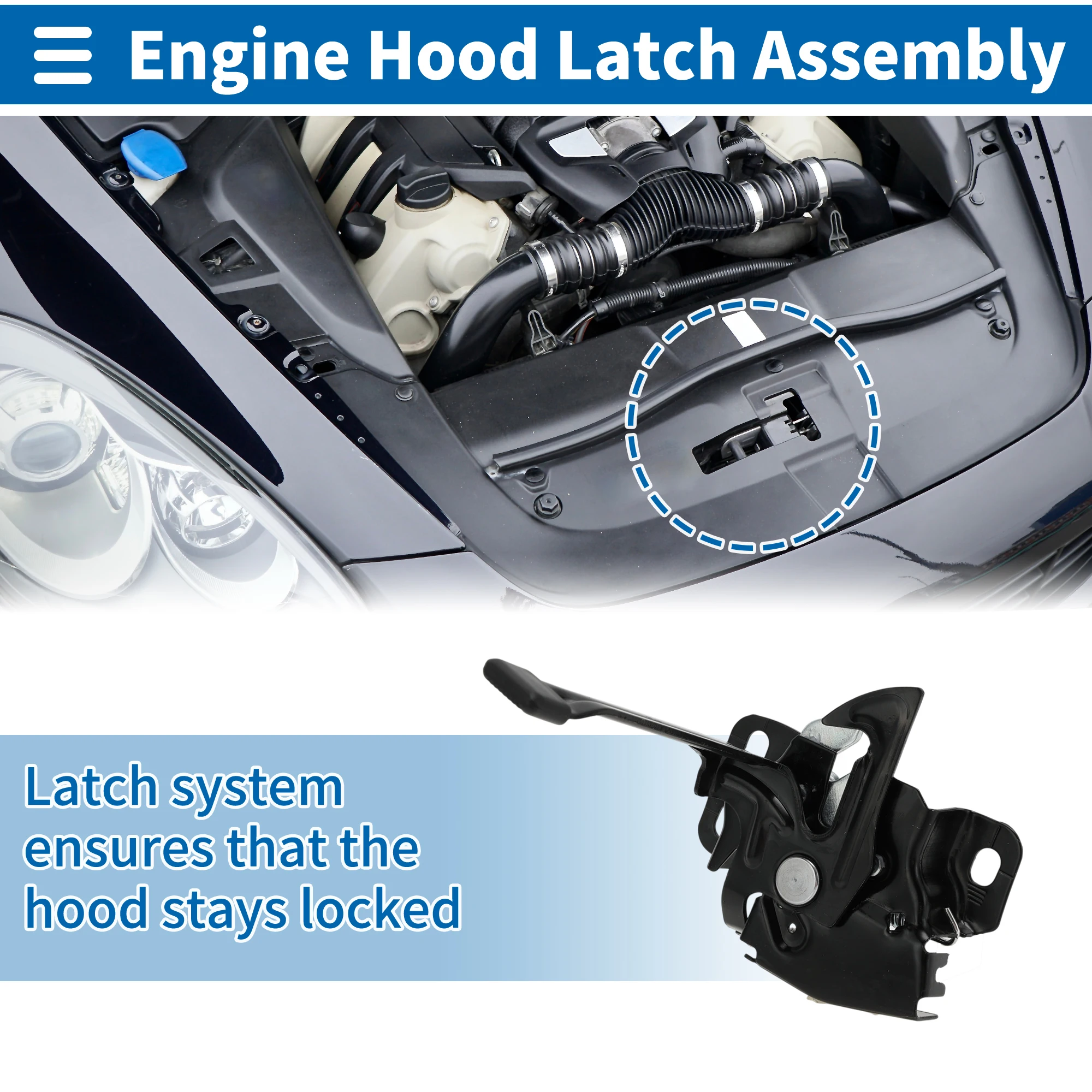 

UXCELL Hood Latch Assembly for Honda Civic 2012-2015 No.74120TR0A11/HO1234127 1 Pcs
