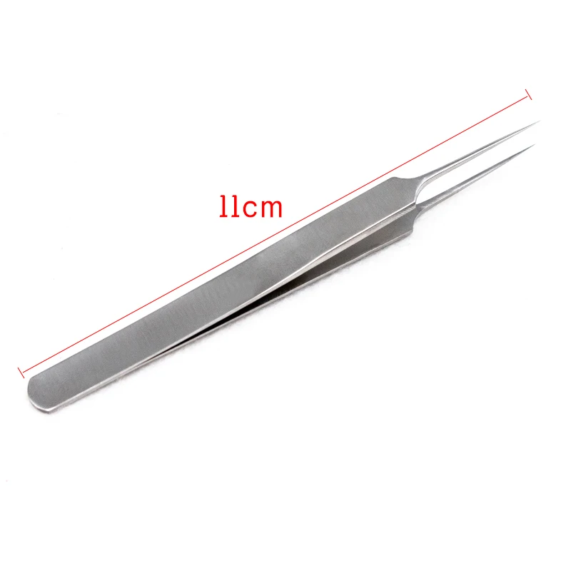 Fine Forceps Eye Microscopic Instruments Straight Tip Tweezers Flying Line Extremely Fine Forceps Head 0.1mm Without Damaging