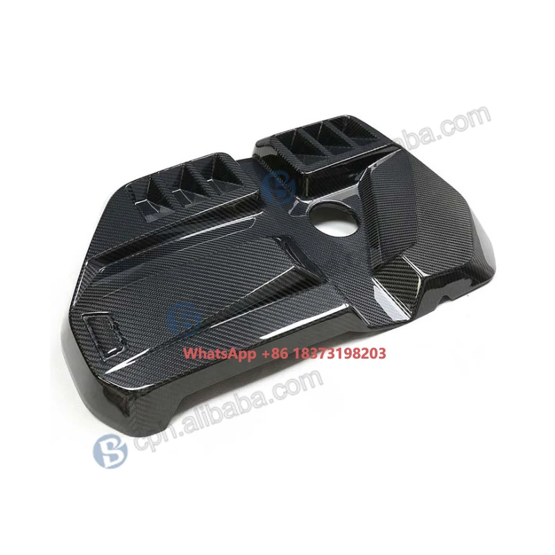 

BENSNEES Modified Replacement Dry Carbon Fiber Engine Bay Cover for G80 M3 G82 M4 Engine Cover Carbon Trim