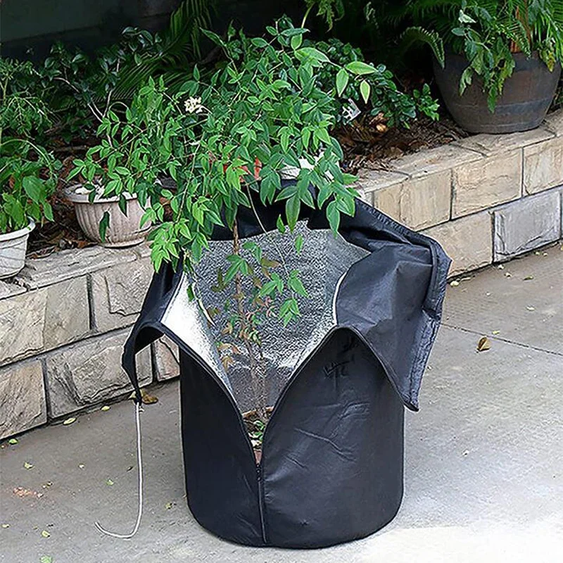 Winter Plant Pot Cover Winter Flower Pot Cover with Freeze Protection Cold Weather Trees Jacket Breathable Pot Protectors