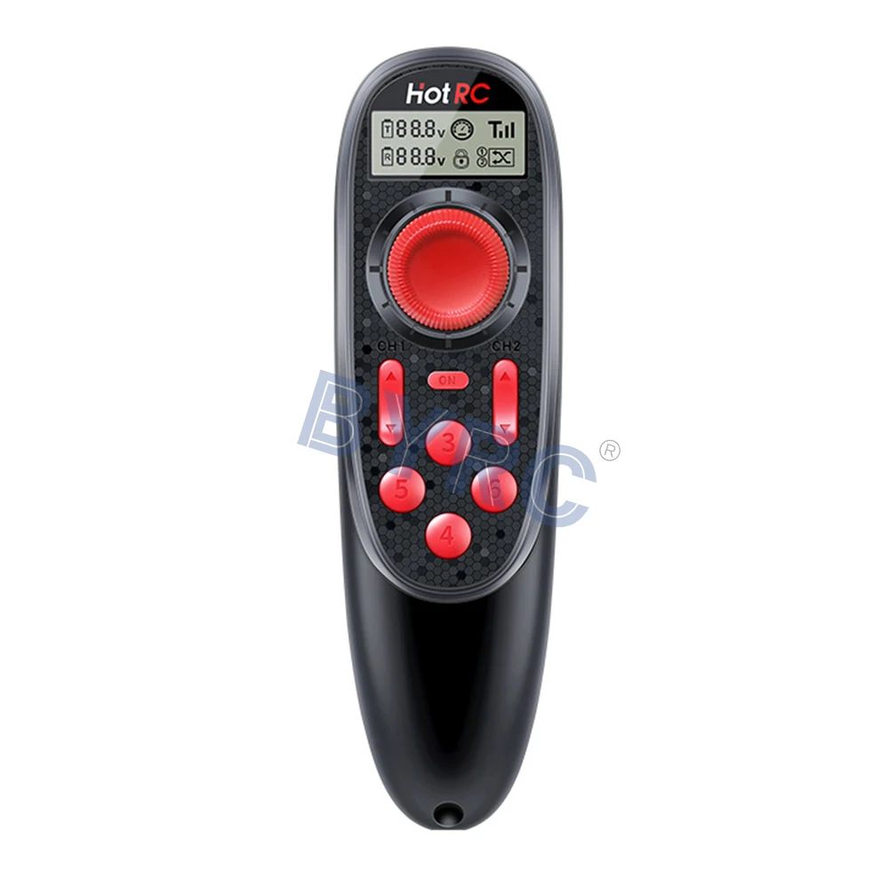 HOTRC New DS600 With LCD Screen 6CH 2.4GHz FHSS Radio System Transmitter Remote Controller PWM GFSK  F-06A Receiver For RC Boat