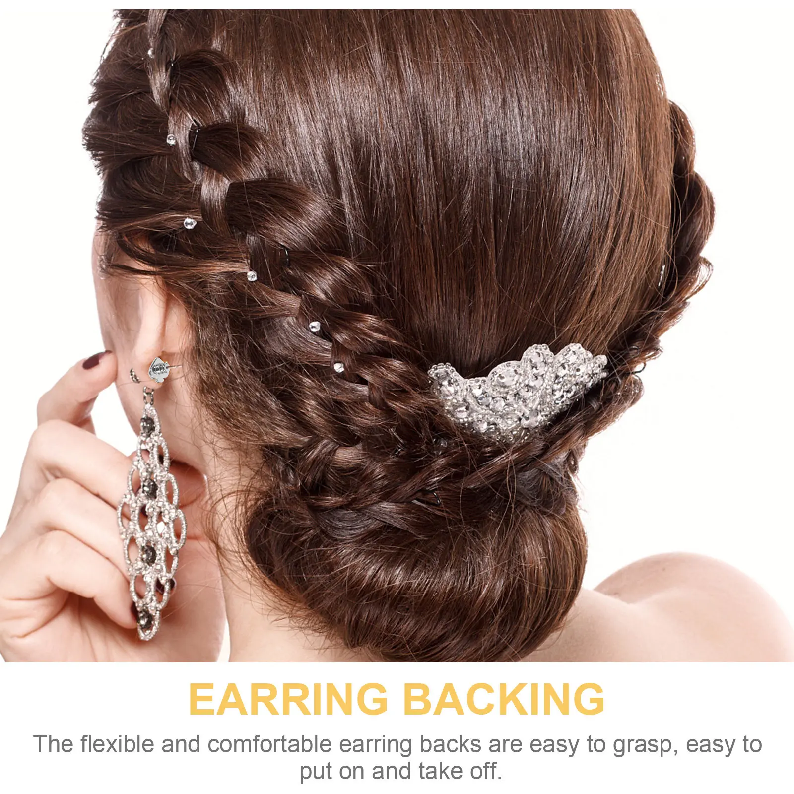 

4Pcs Earring Backs for Studs Copper Replacement Earring Backs for Heavy Earrings Fashion Jewelry Accessories