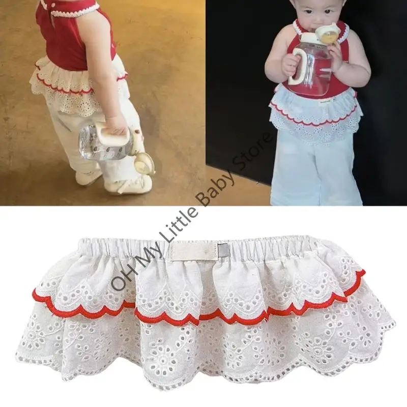 

M76C Kids Breathable Cotton Skirt Soft and Stretch Waist Comfortable Fit for Girls Fashion Short Dress School or Daily Wear