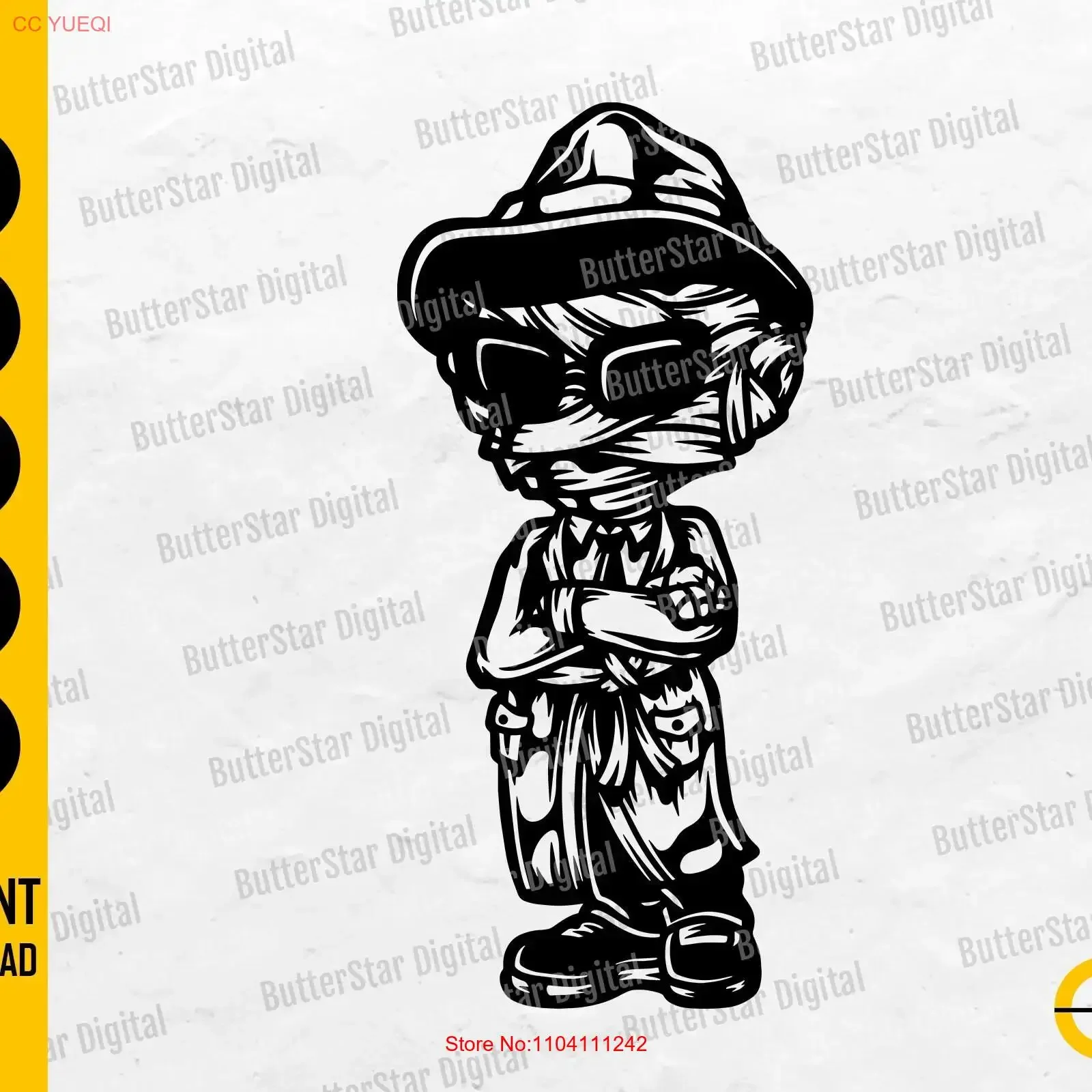 لطيف رجل غير مرئي SVG الخيال العلمي الوحش تي شيرت ملصق مائي الاستنسل كريكت قطع ملف كليبارت ناقلات الرقمية Dxf Png Eps Ai #1