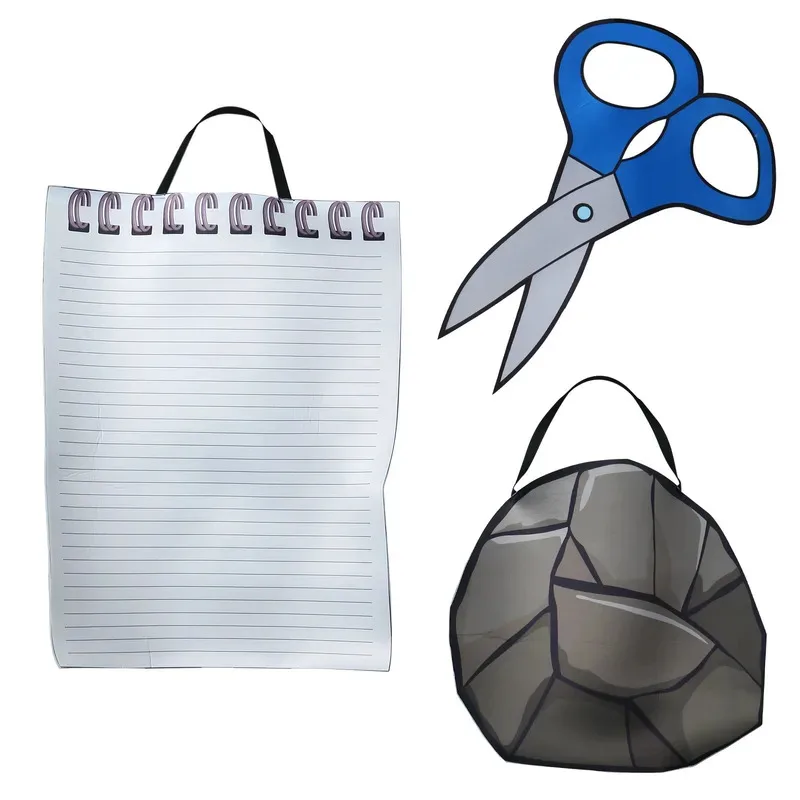 مجموعة أزياء ممتعة للحفلات العائلية ومقصات ورق الصخور مكونة من 3 أزياء مجموعة مضحكة للهالوين للأشخاص البالغين