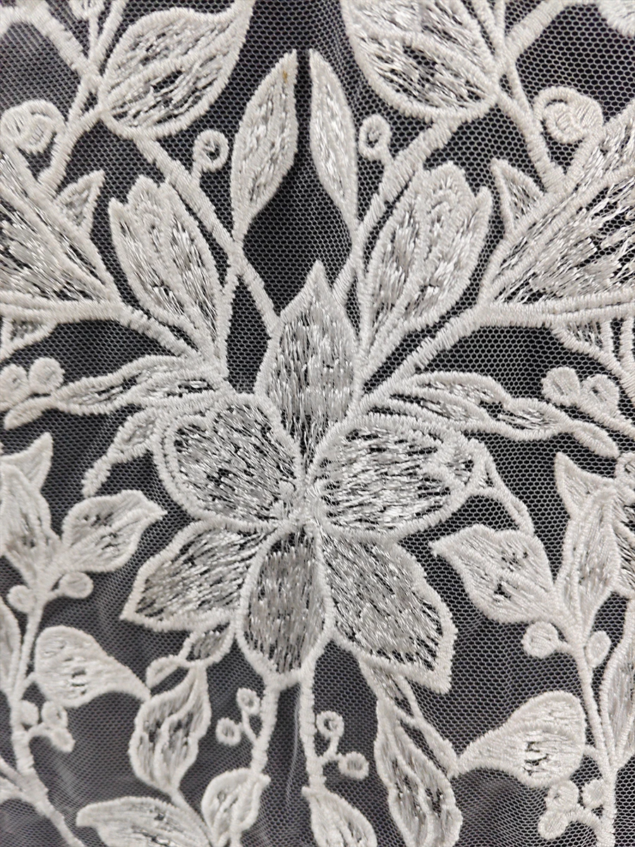Bridal Wedding Embroidery Lace Flower Stickers DIY Evening Dress Decoration Designer Accessories  63cm X26cm