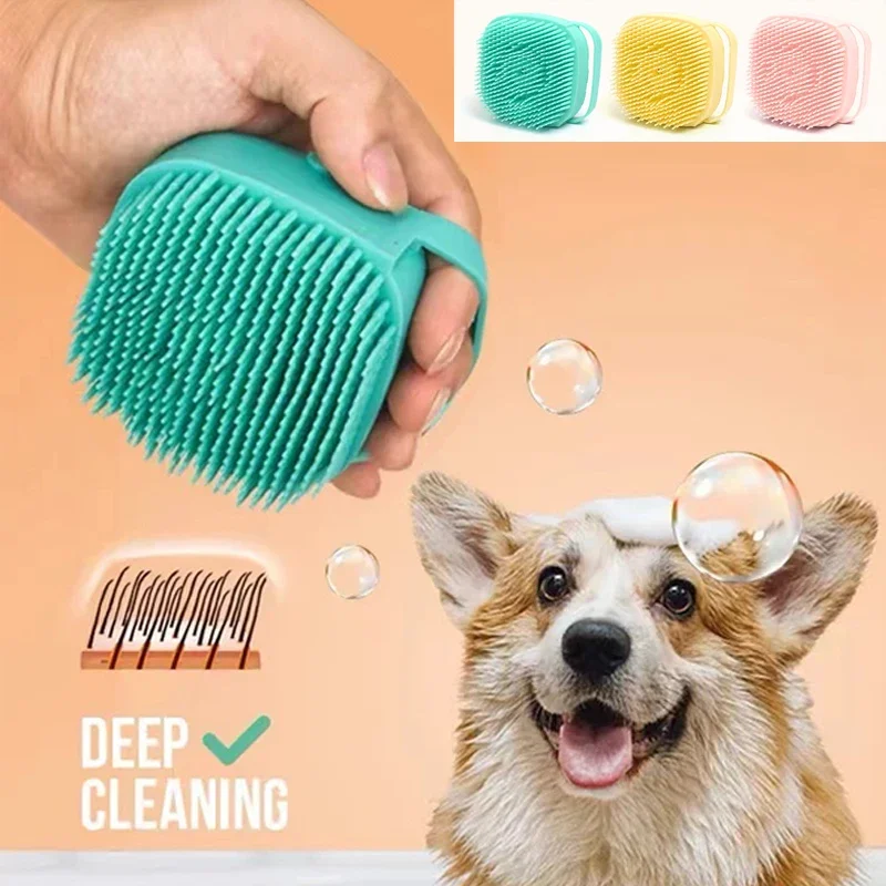 Cepillo de baño multifuncional en silicona suave para perros y gatos - imagen 3