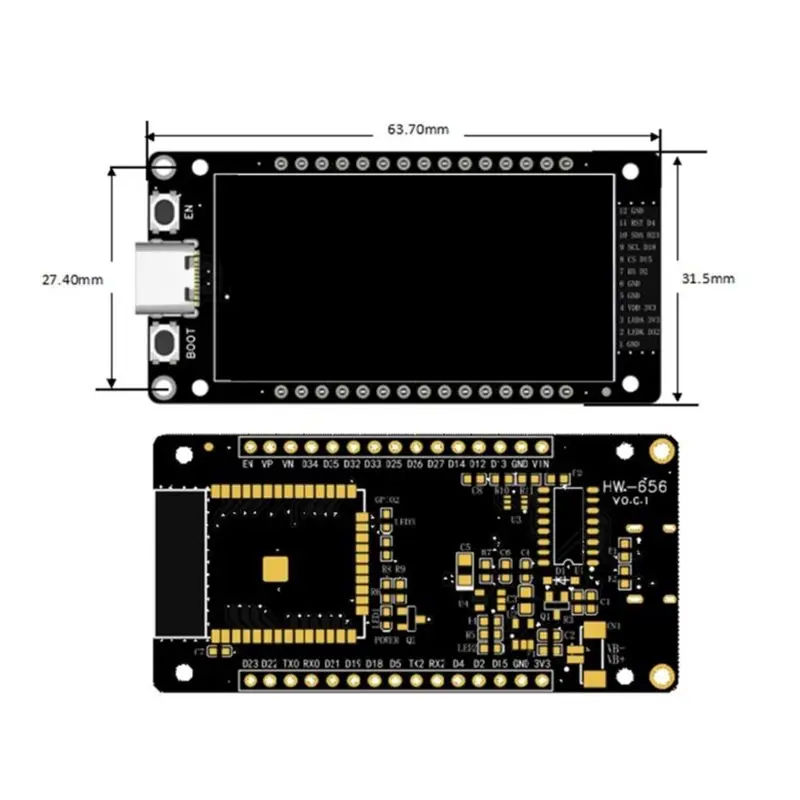 AAAEL-ESP32 Display LCD TFT da 1,9 pollici da 4 MB (ST7789) Scheda di sviluppo 170X320 5 V 2412-2484 Mhz