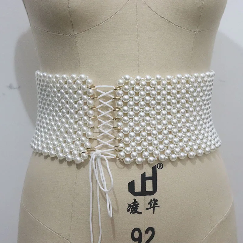 2023 Autumn Pearl Belt For Office Lady Elegant Waist Chains White Female Outfitting Jewelry Fashionable Accessory Birthday Gift