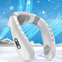 New Portable Neck Fan 5200mAh Neck Air Conditioner Rechargeable Semiconductor Cooling  Fan Outdoor Personal Fan Wearable Cooler