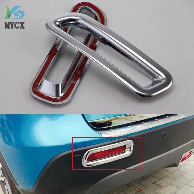 High quality for Suzuki Vitara 2016-2020 car body detector ABS Chrome trim back tail rear fog light lamp frame stick parts 2pcs