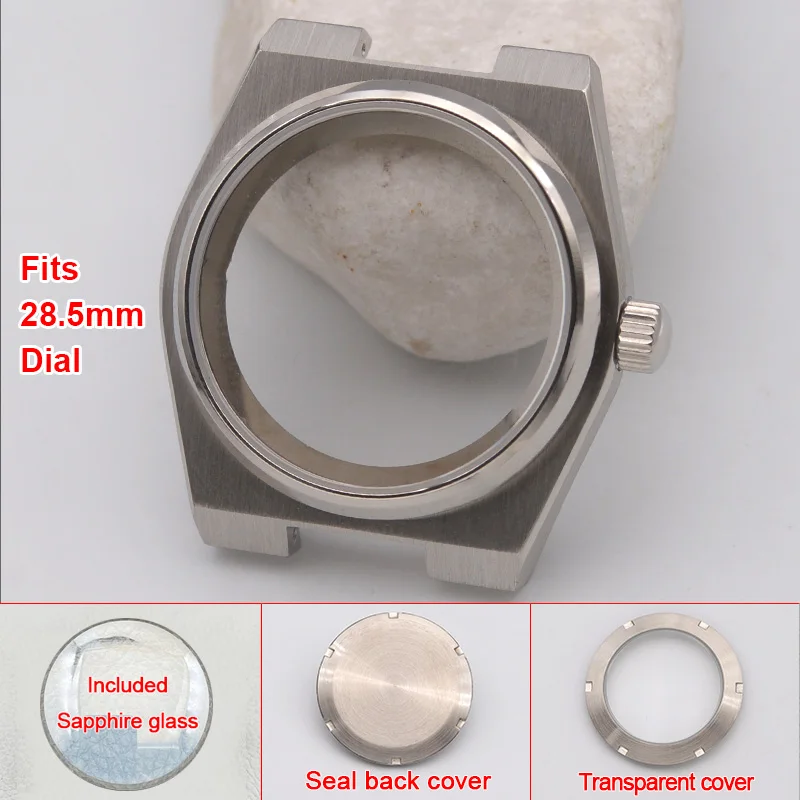 40mm Mod PRX Super Play Watch Case with Matching Bracelet Sparkle Sand Blasting Sapphire Glass Fits NH34 NH35 NH36 Movements