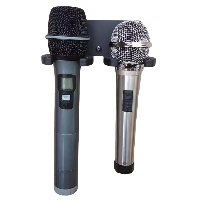 B27B Universal Wireless Microphone Hook Holder Stands Wall Hanger Rack Clip Clamp Brackets Wall Mounted