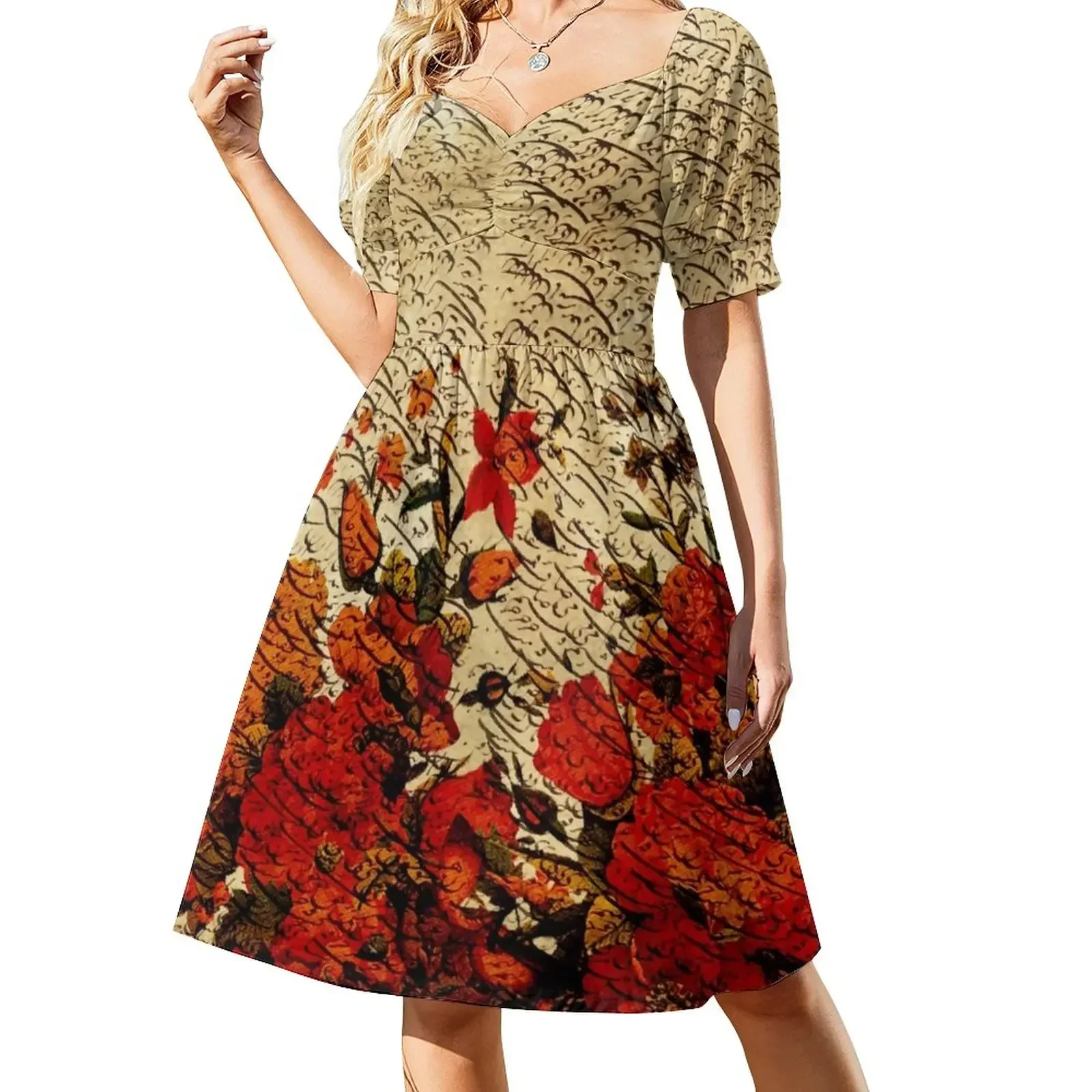 

“Classic Calligraphy” 2 Short-Sleeved Dress women's clothing trend 2025 cocktail dresses Dress
