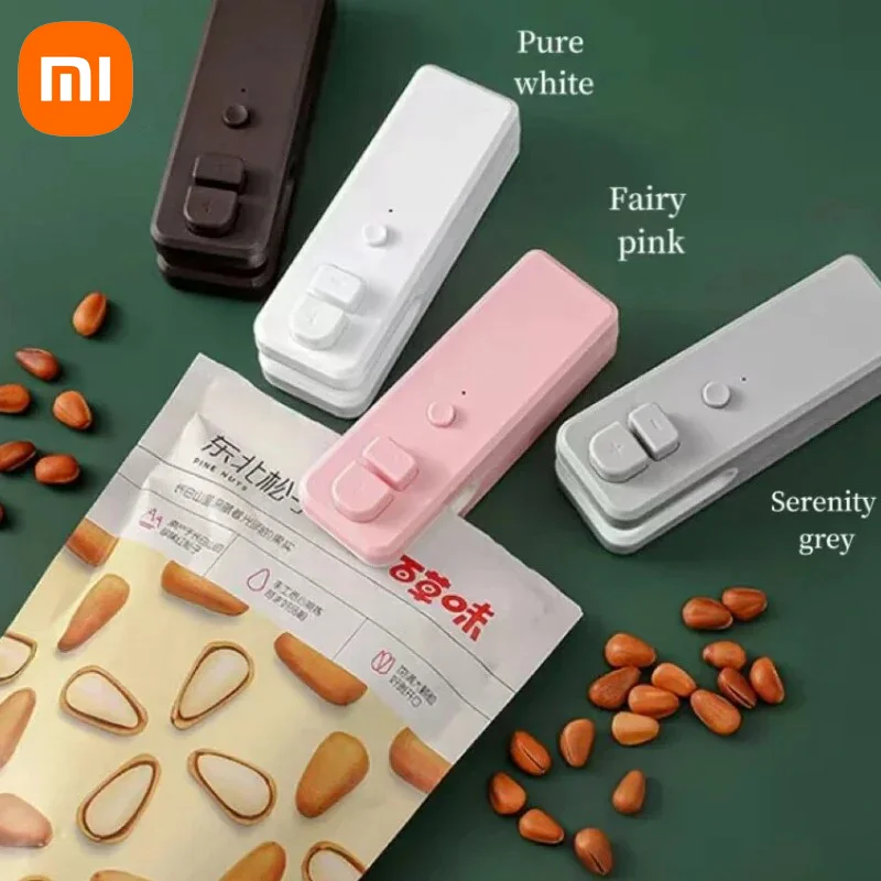 Xiaomi Food Bag Sealer Mini Portable Plastic Bags Sealing Machine Thermoplastic Bag Sealants Handheld Food Packaging Heat Sealer