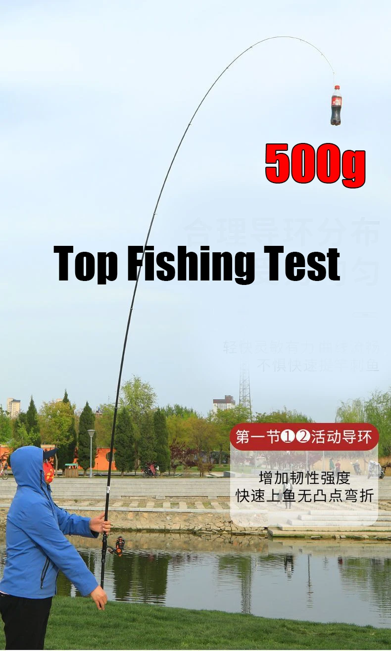 2.7M 3.6M 4.5M 5.4M 6.3M Carbon Telescopic Rock Fishing Rod Ultra Light Rod Lure Carp Travel Ocean Spinning Fishing Rod