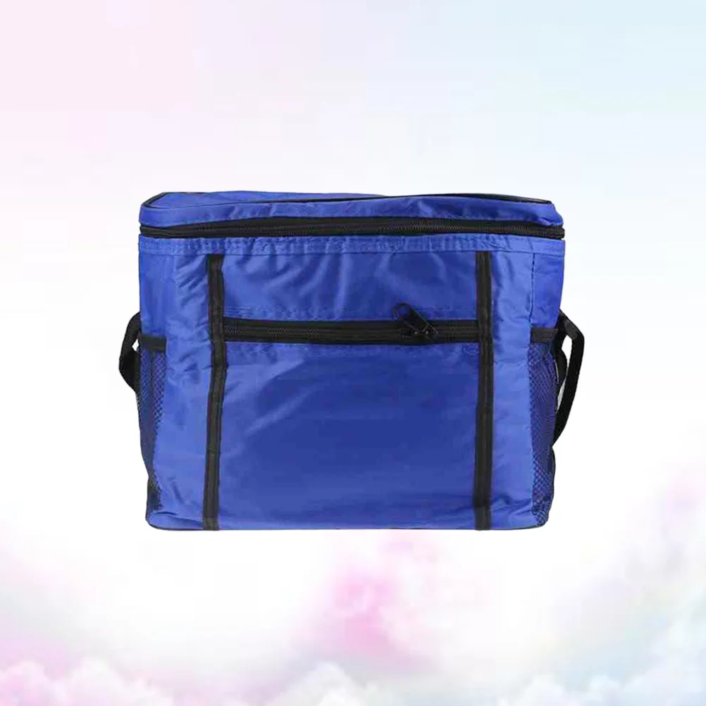 

1pcs Insulated Lunch Bag Oxford Cloth Ice Pack Portable Thermal Cooler Tote For School Work Picnic Snack Storage Blue