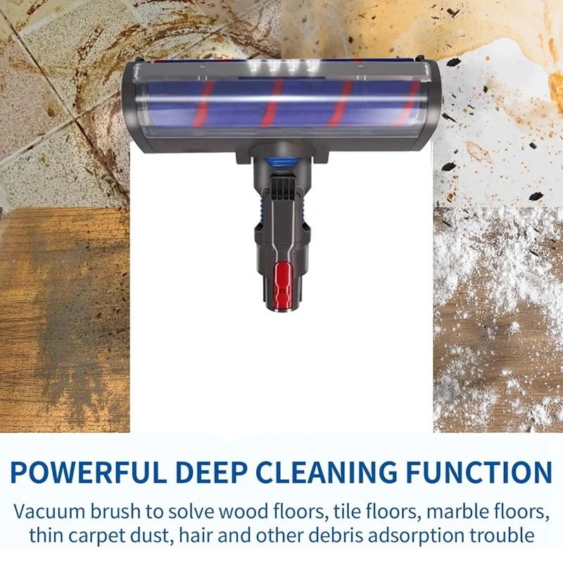 Для Dyson V15 V11 V10 V8 V7 насадка для пылесоса мягкая роликовая щетка замена с подсветкой для пыли для очистителя твердой древесины