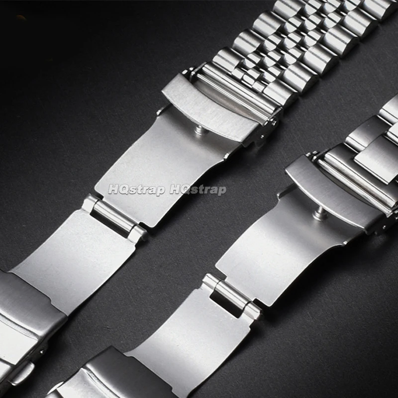 22mm Watch Band Metal for Casio MDV107 MDV106 Silver Stainless Steel Strap for Casio Double Press Folding Buckle Watchband