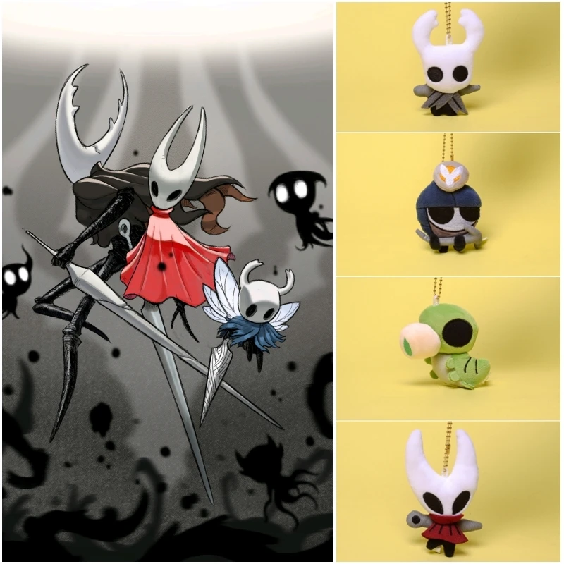 9cm Game Hollow Knight Cosplay Doll Plush Dolls Kids Gift Keychain Pendant Accessories