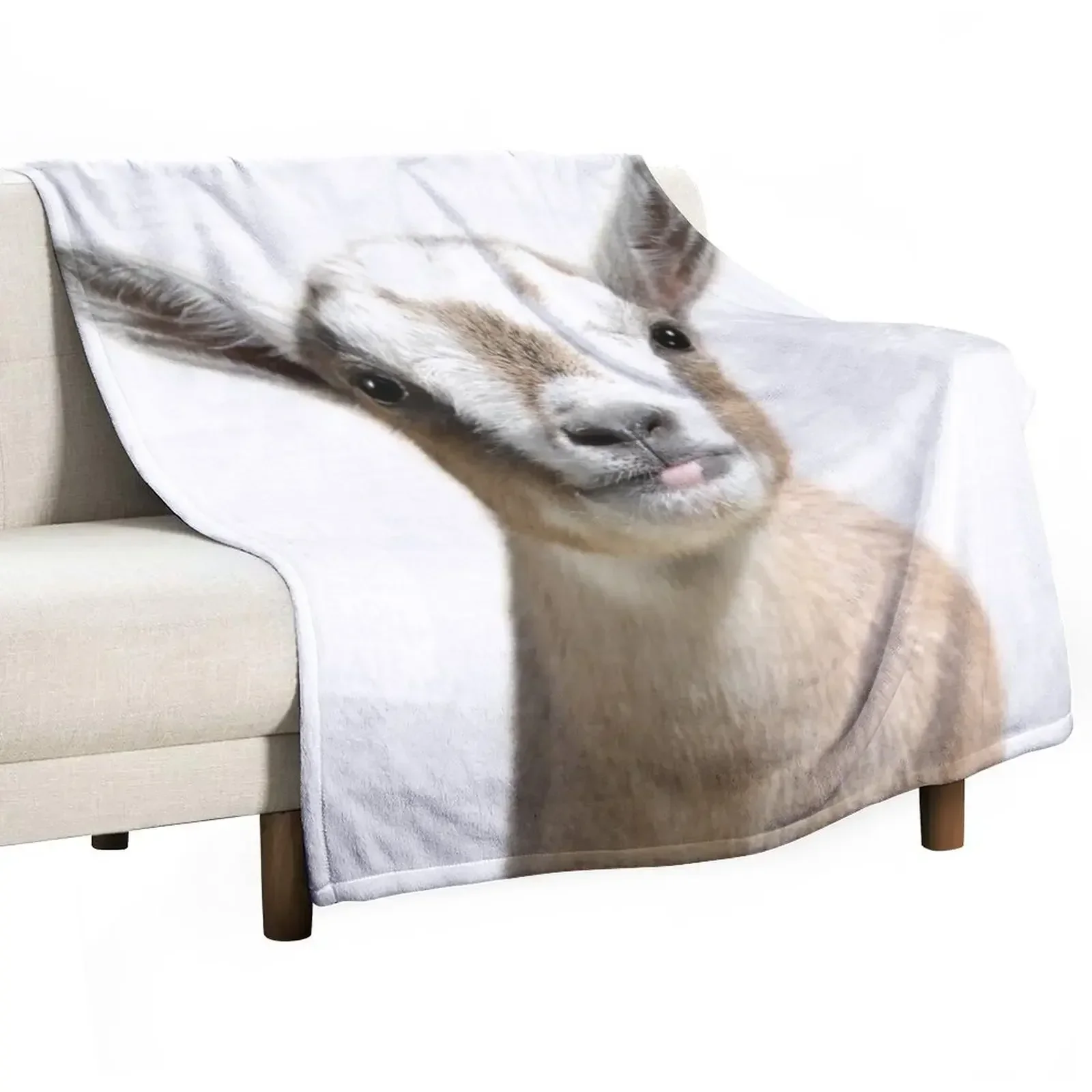 

little goat, animal, cute animal Throw Blanket cosplay anime Furry Plaid Fashion Sofas Blankets