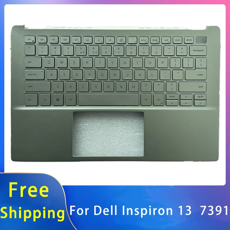 

New For Dell Inspiron 13 7391 Replacemen Laptop Accessories Palmrest/Keyboard With Backlight Silvery Grey 0RKN9J