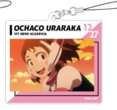 Anime Uraraka Ochako Shoto Todoroki Midoriya Izuku Bakugou Katsuki Keychain Doll Game Acrylic Keyring Pendant for Gift