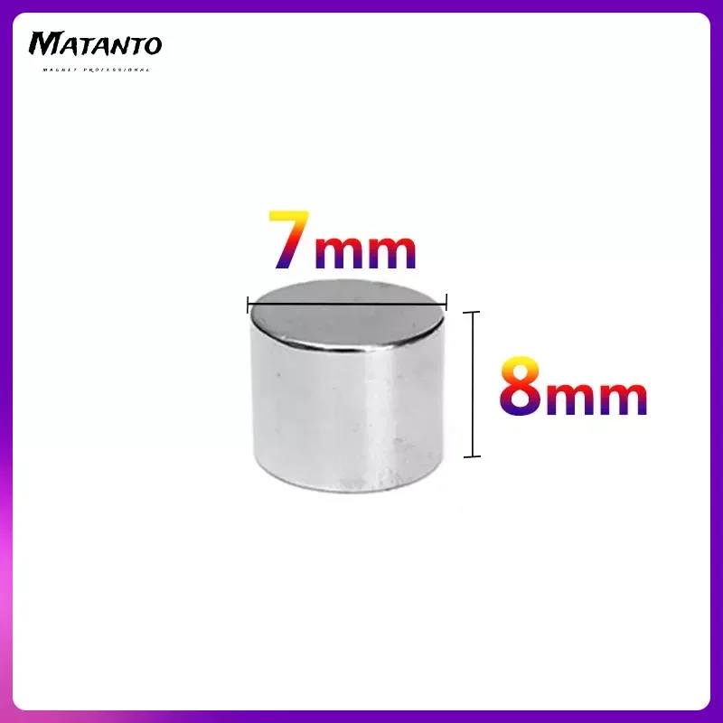 10/20/50/100/150PCS  8x7 mm Small Round Strong Rare Earth Magnet disc 8mm x 7mm Neodymium Magnet 8x7mm Permanent magnet 8*7 mm